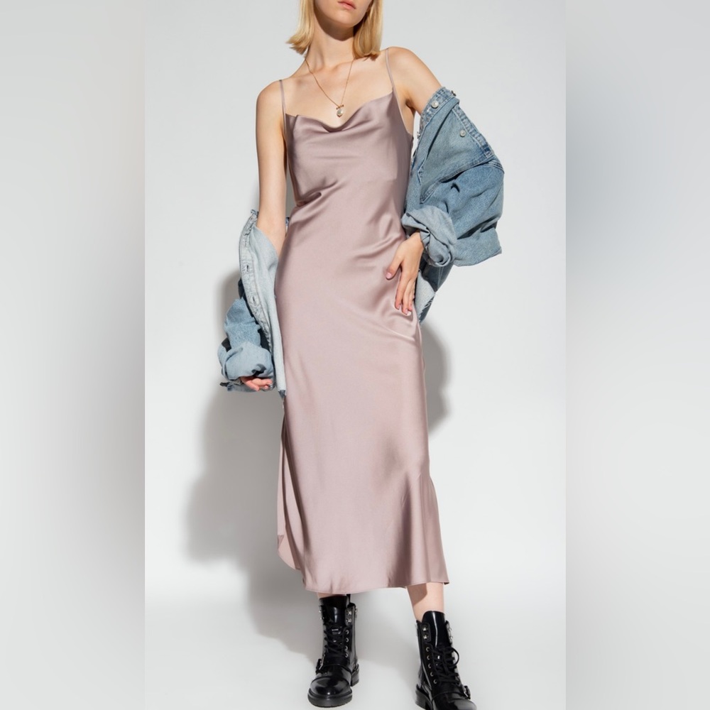 All Saints Hadley Dress in Dusty Pink